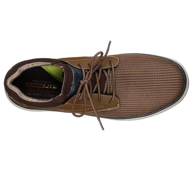 Zapatos Sin Cordones Skechers Hombre - Moreno Kaki PBGAY4982